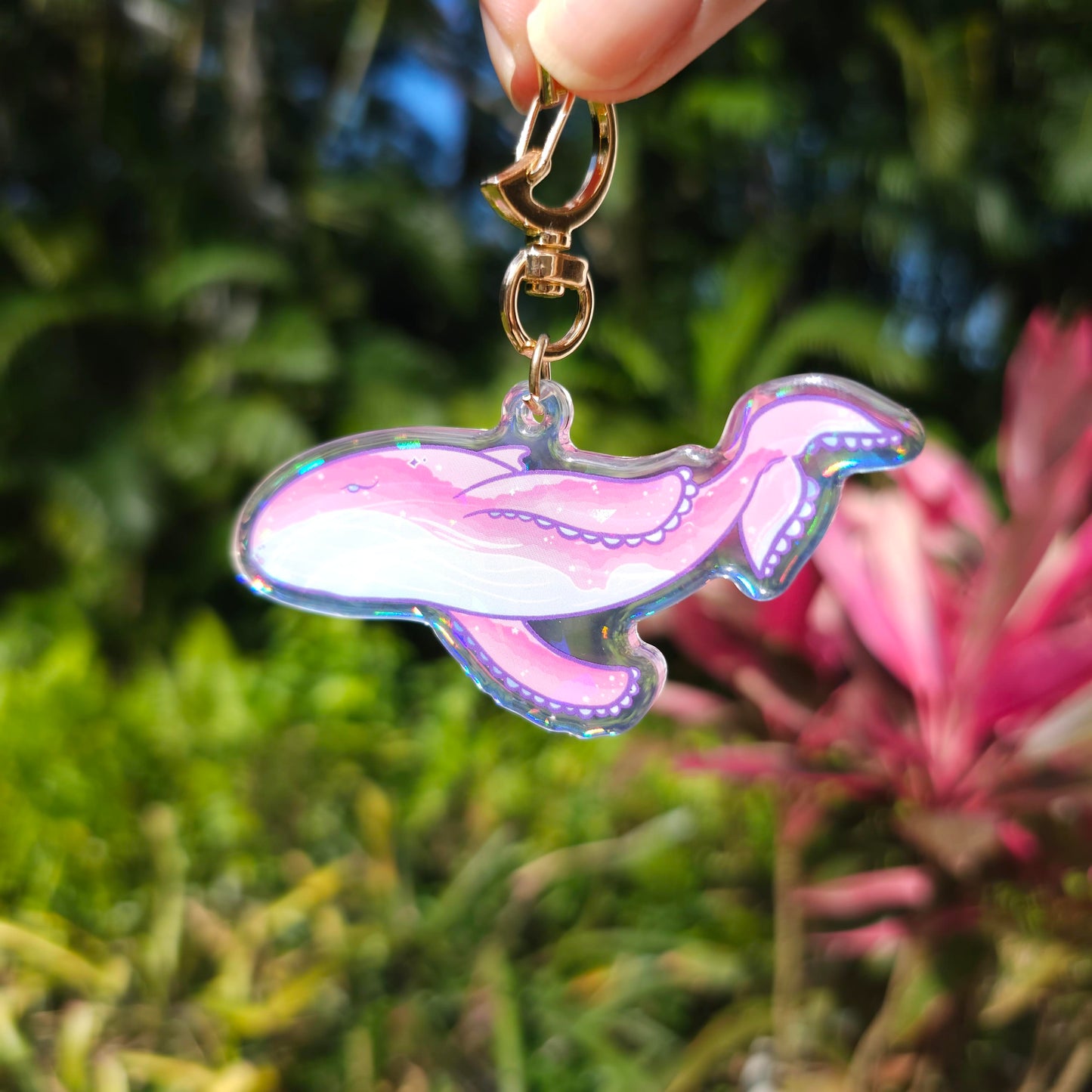 Holo Sky Whale Keychain