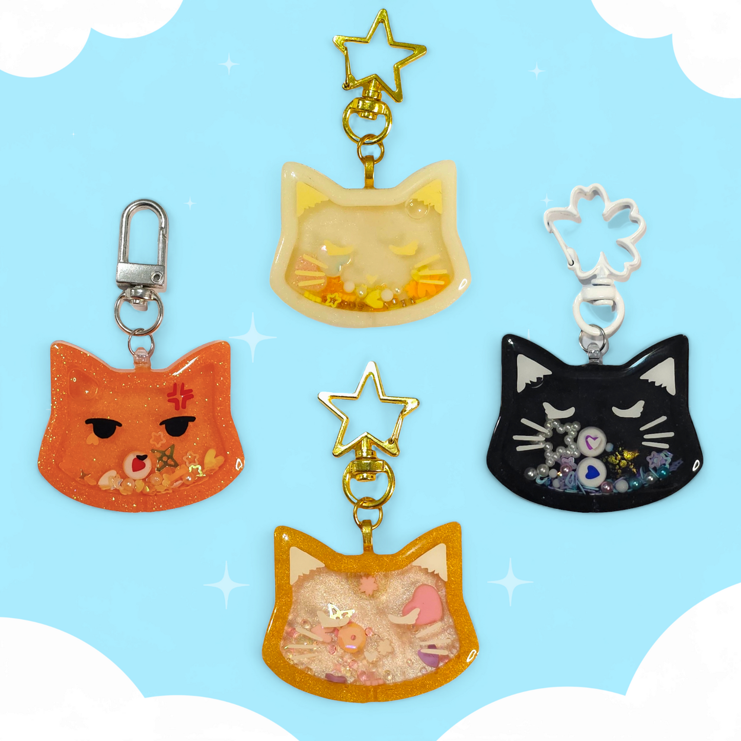 Cats Shaker Keychains