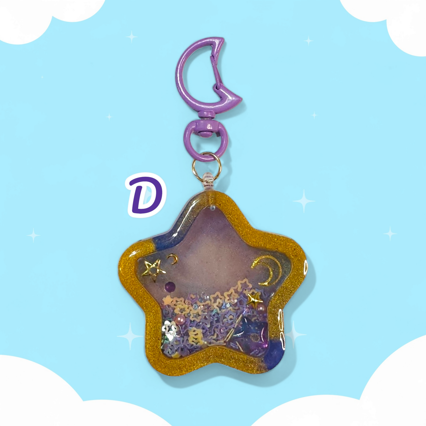 Star Dry Shaker Keychains