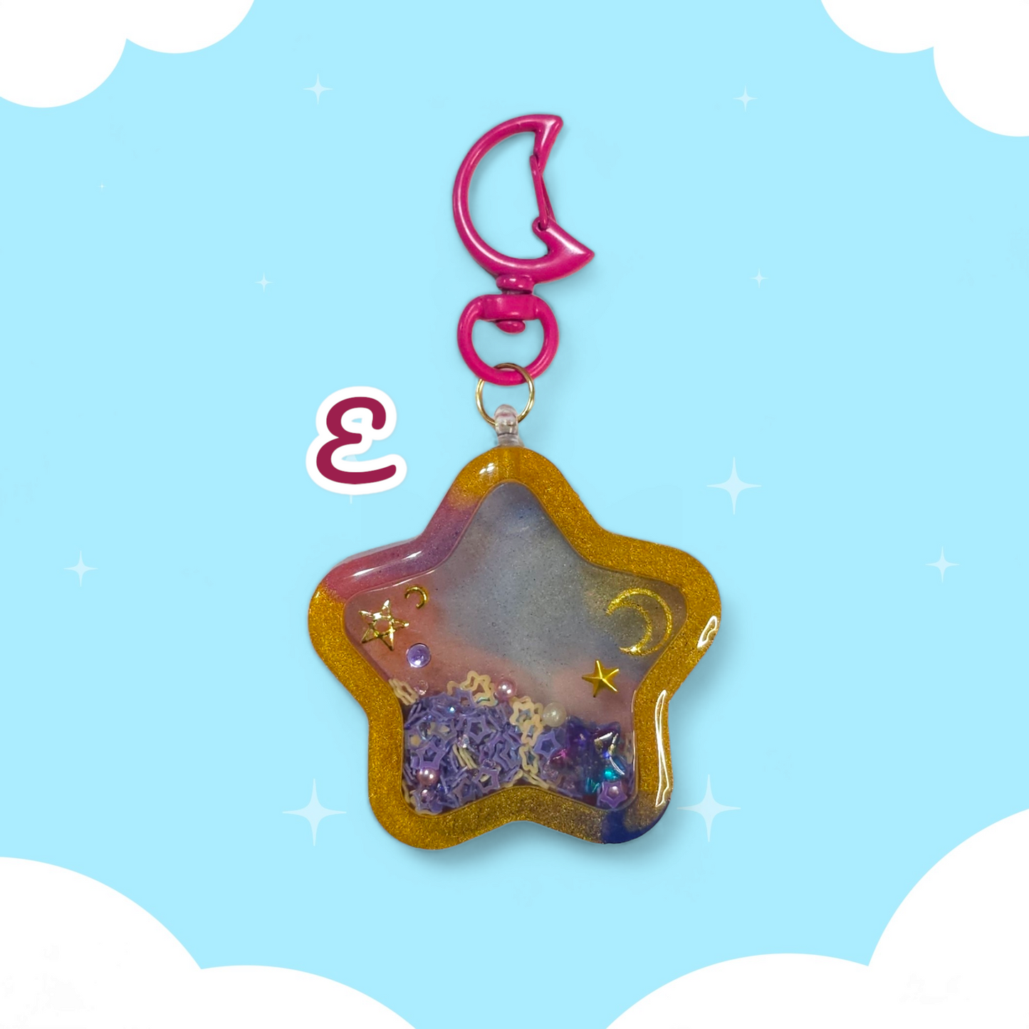 Star Dry Shaker Keychains