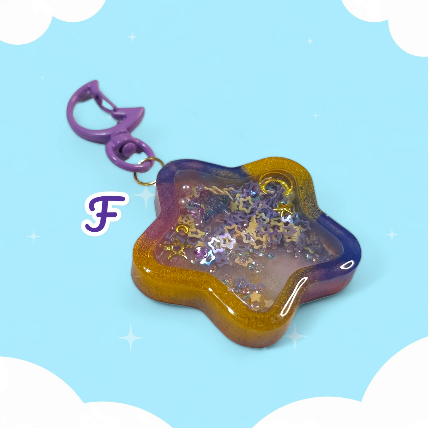 Star Dry Shaker Keychains