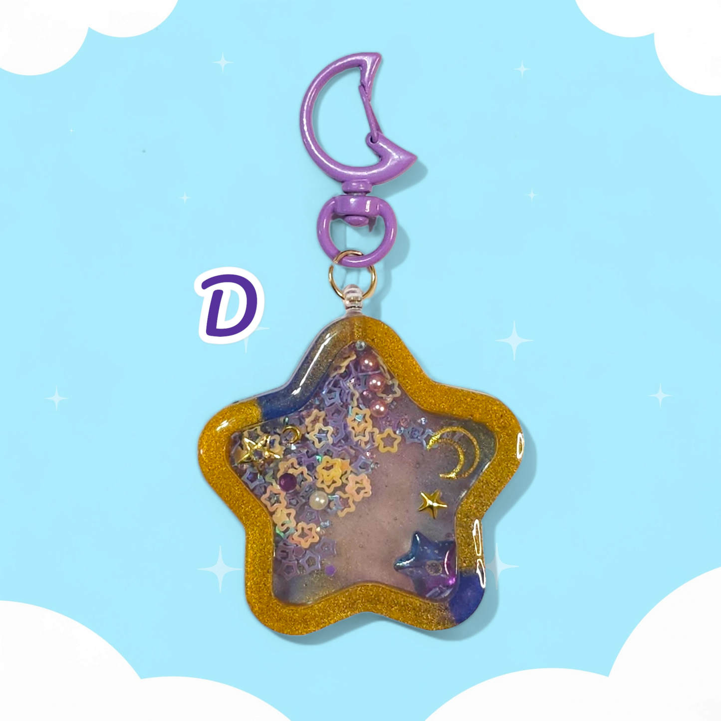 Star Dry Shaker Keychains
