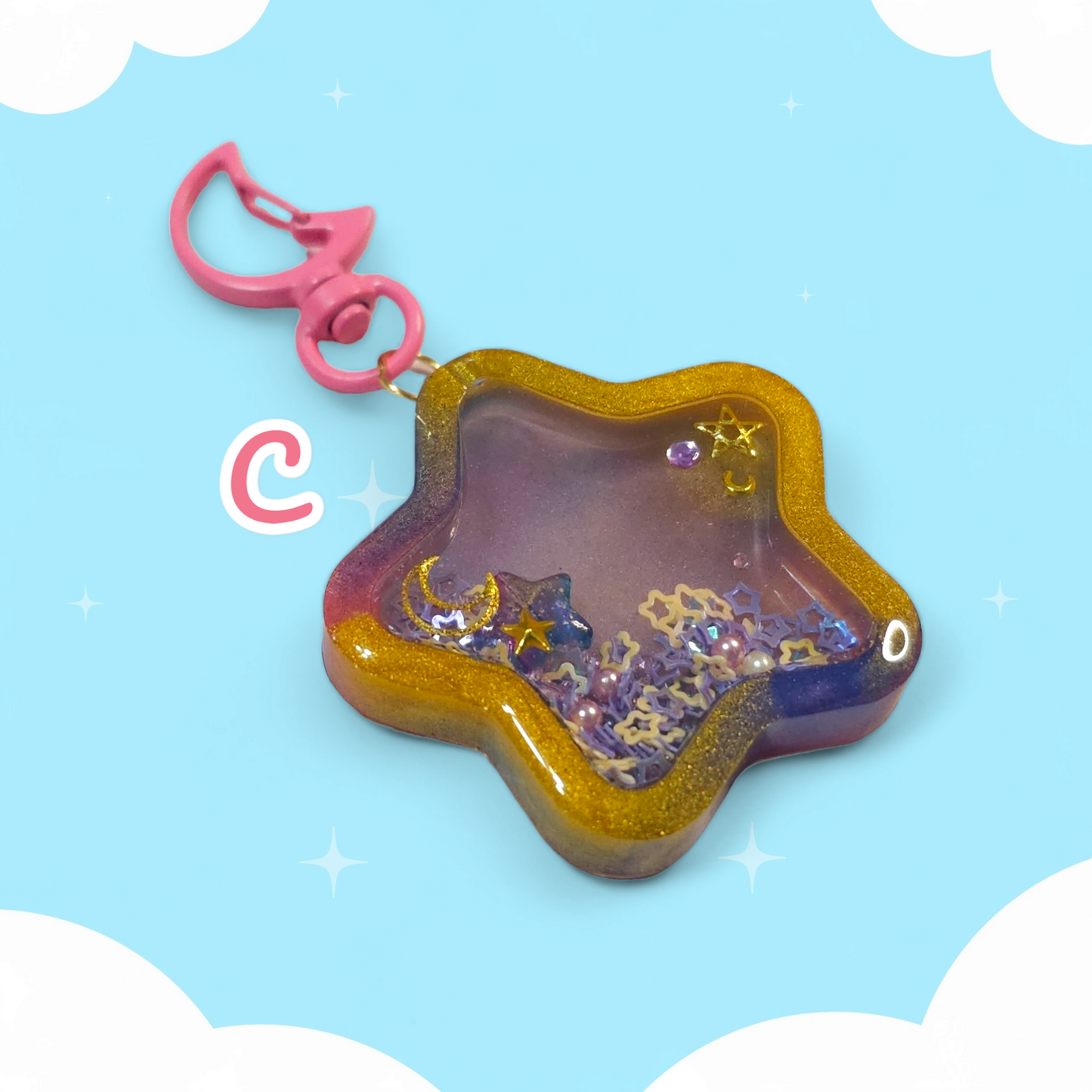 Star Dry Shaker Keychains