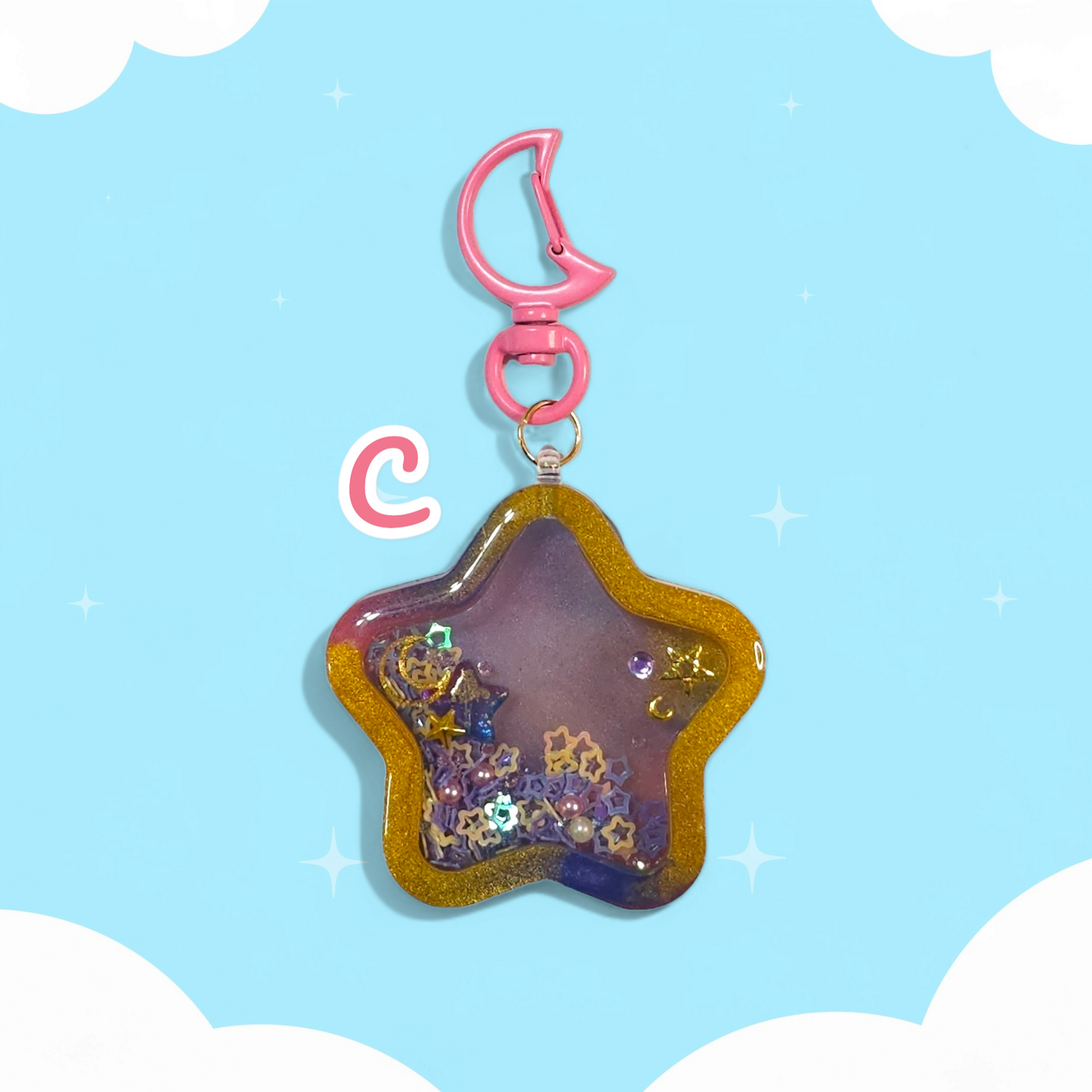 Star Dry Shaker Keychains