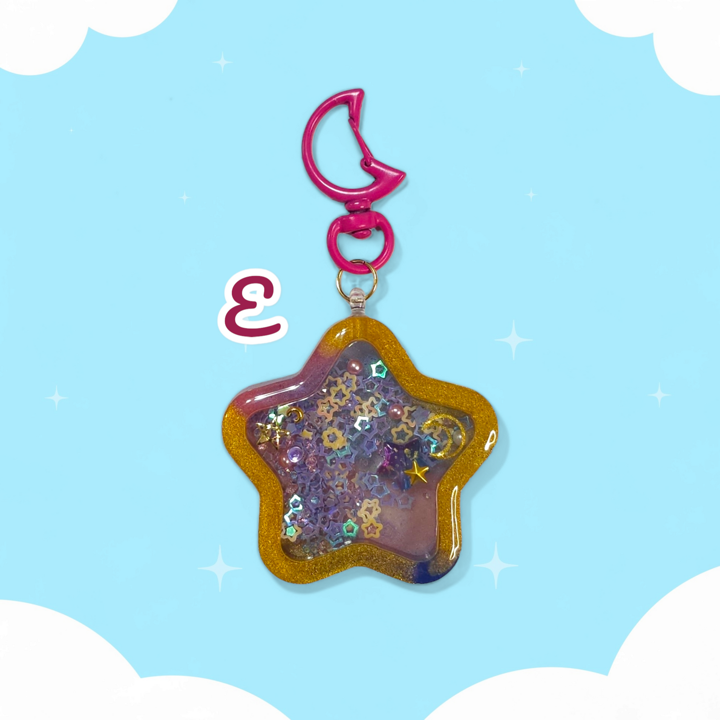 Star Dry Shaker Keychains