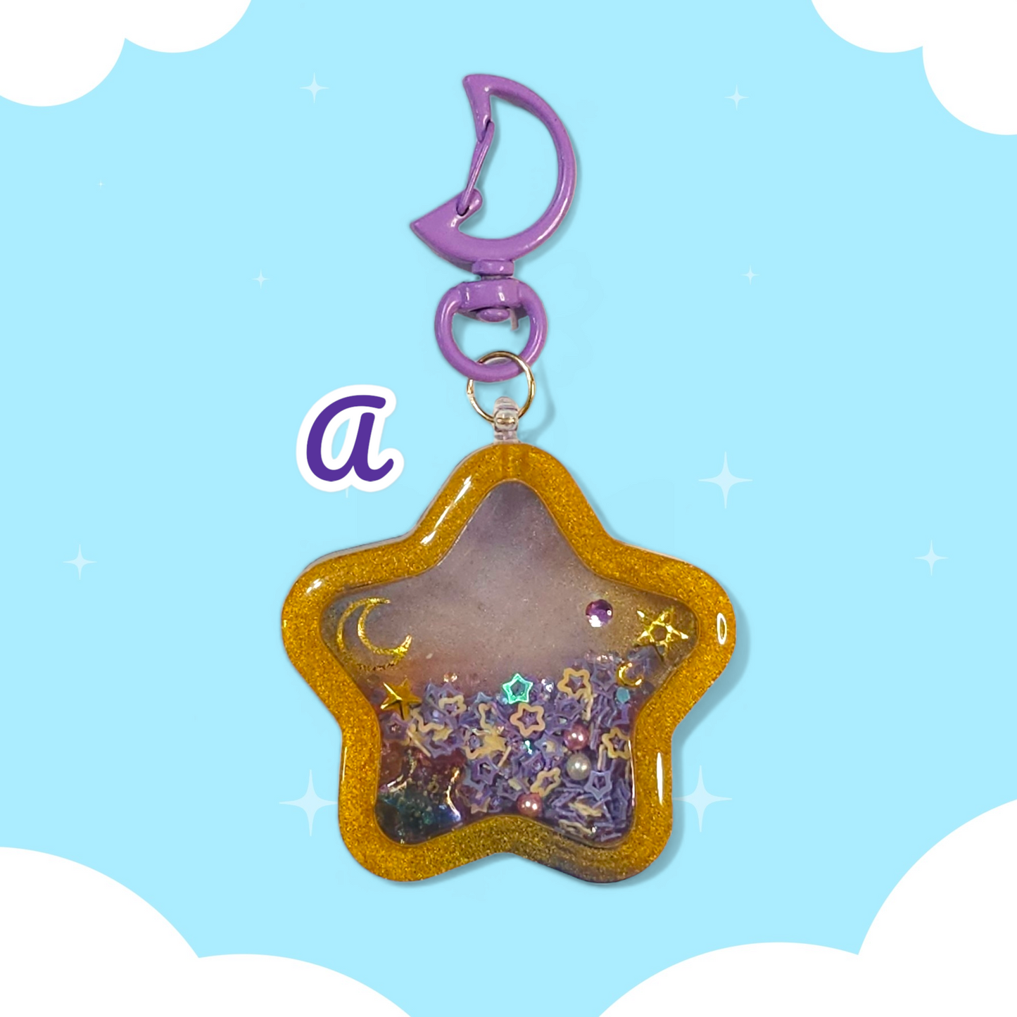 Star Dry Shaker Keychains