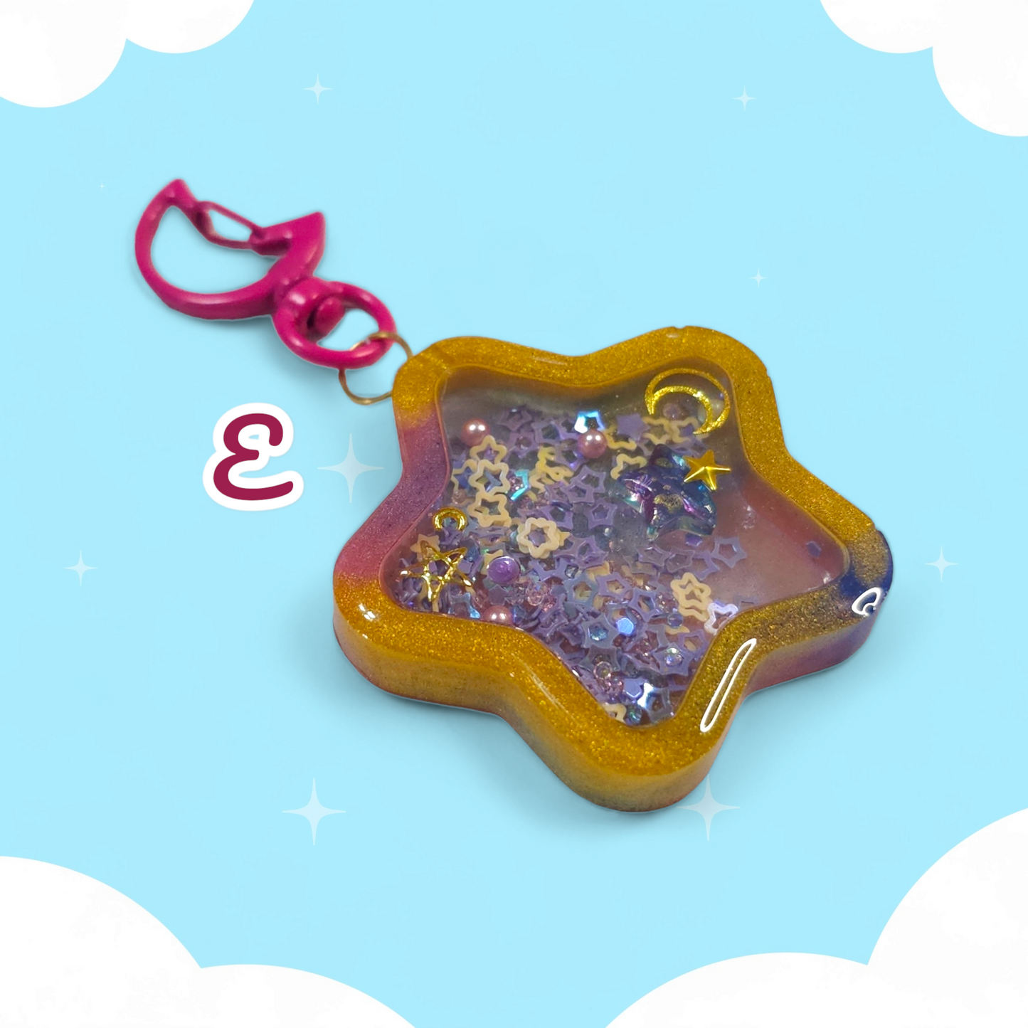 Star Dry Shaker Keychains