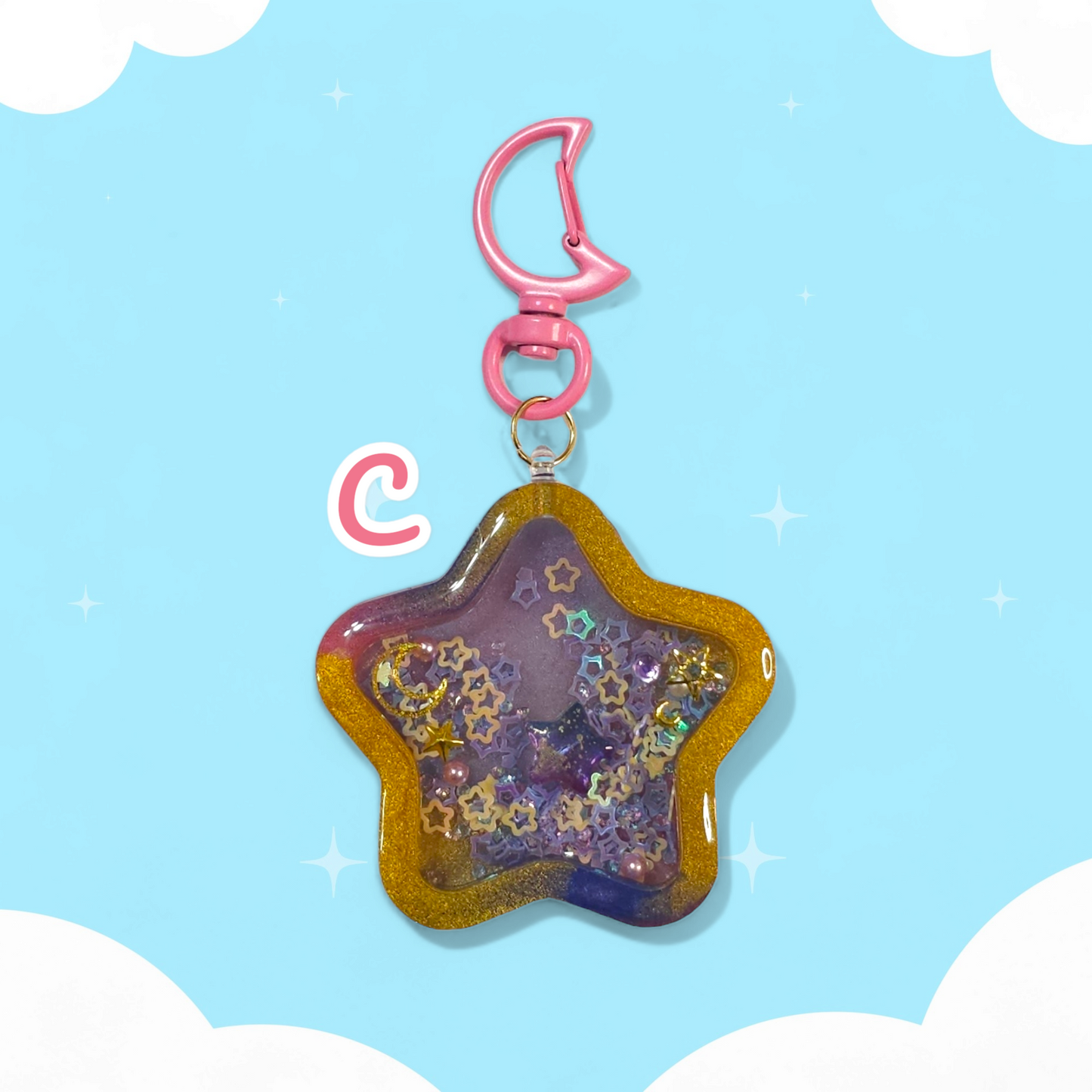 Star Dry Shaker Keychains