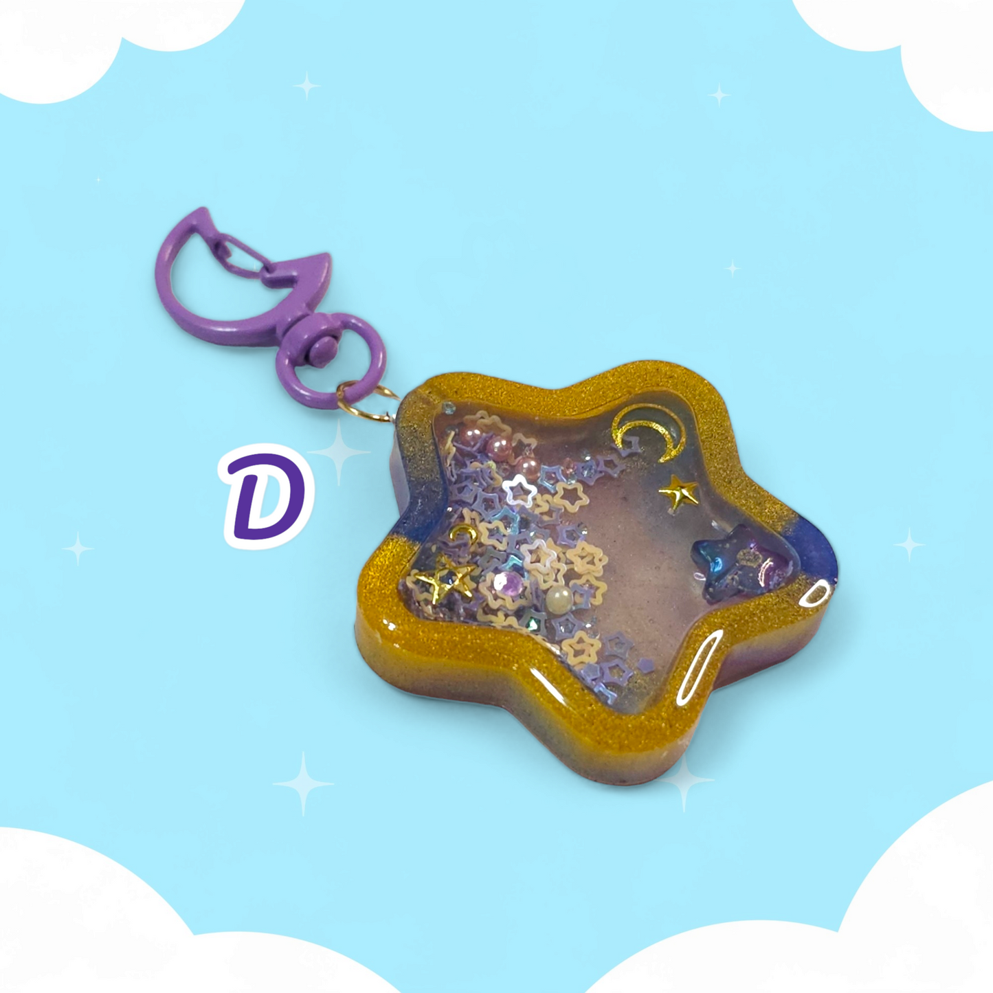 Star Dry Shaker Keychains