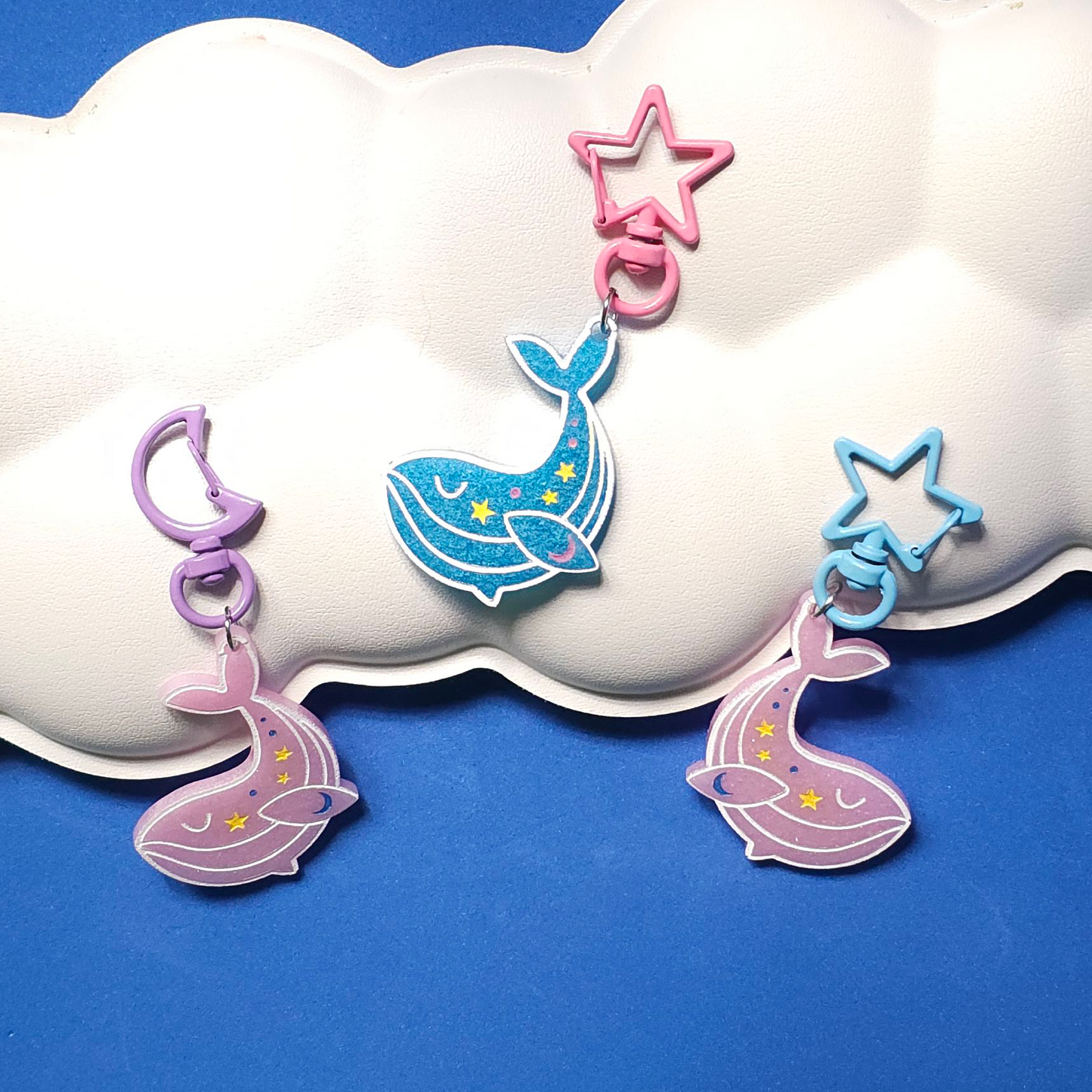 Sky Whale Resin Keychains